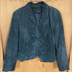 IDEOLOGY- teal color 100% suede jacket